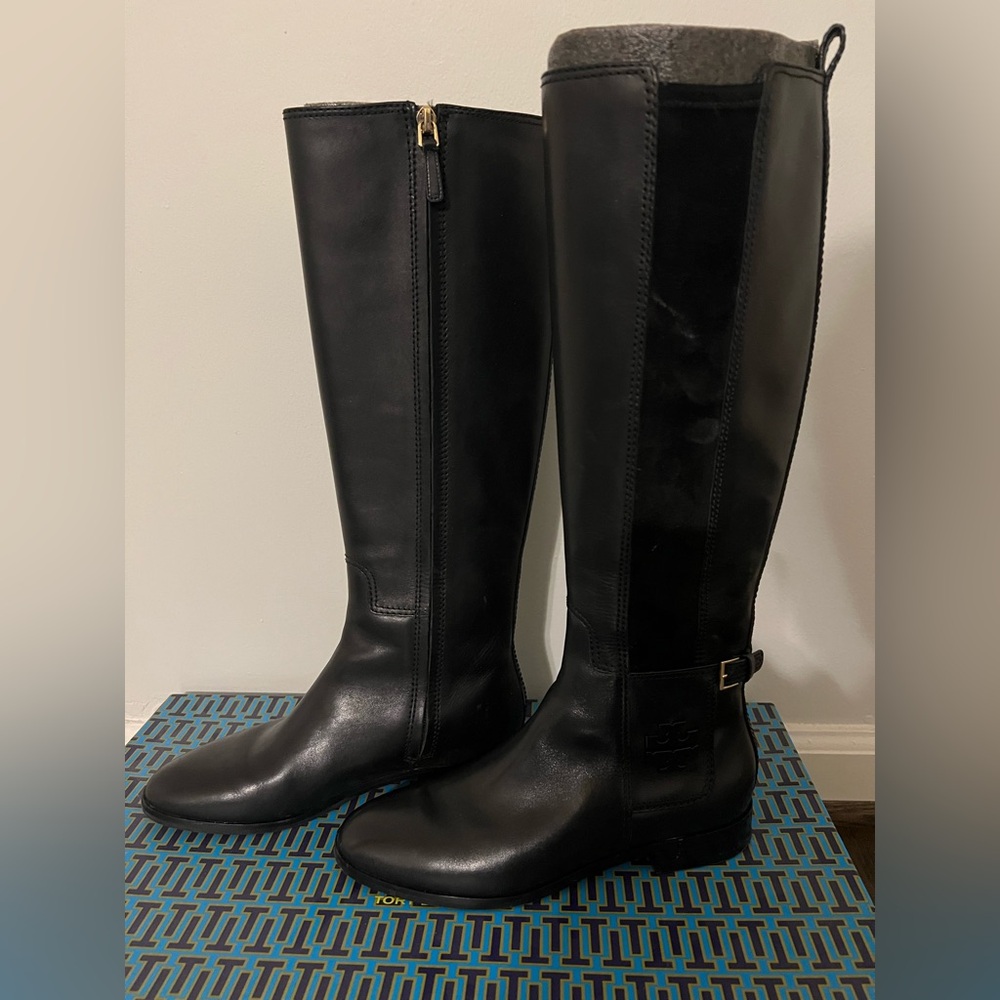 Tory Burch Black Riding Boot 8